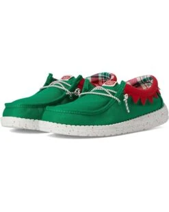 Hey Dude Kids Wally Holiday Elf (Little Kid/Big Kid) | Loafers